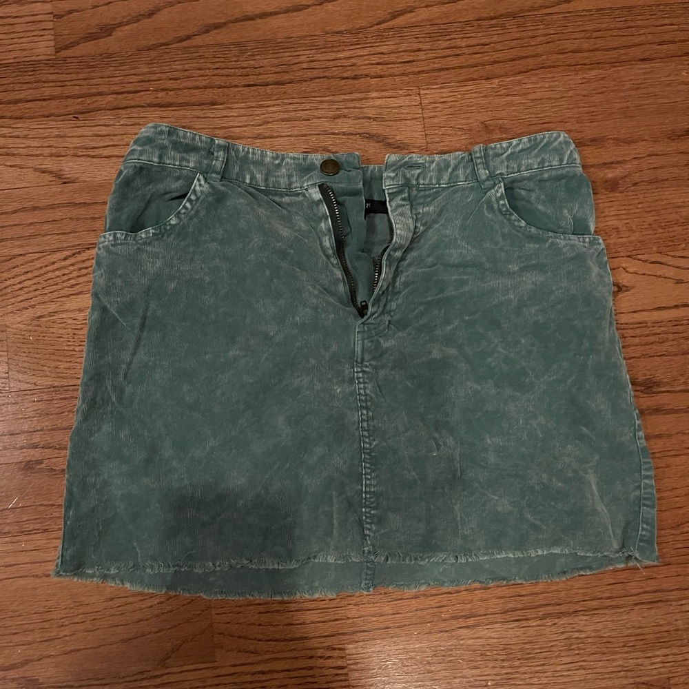 Teal corduroy F21 miniskirt size M (fits like a small).